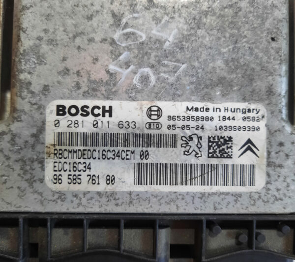 Calculator motor ECU Peugeot 407 1.6 HDi cod motor 9HZ cod 9658576180