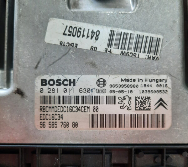 Calculator motor ECU Peugeot 307 1.6 HDi cod motor 9HZ cod 9658576080