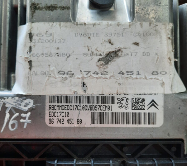 Calculator motor ECU Peugeot 308 1.6 e-HDi cod motor 9HP cod 9674245180