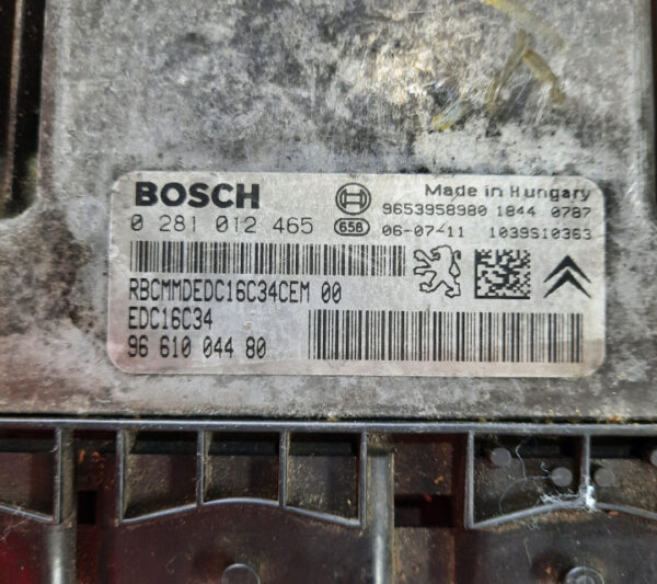 Calculator motor ECU Peugeot 207 1.6 HDi cod motor 9HZ cod 9661004480