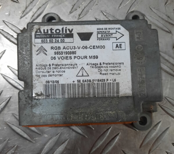 Calculator / Modul airbag 9653190980 Peugeot Partner