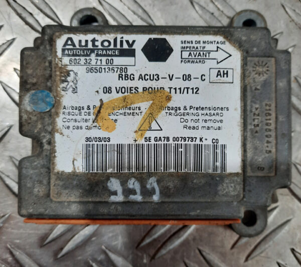 Calculator / Modul airbag 9650136780 Peugeot 206
