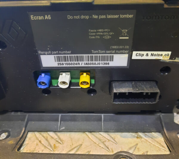 Display bord navigatie 259155024R Renault Clio 3 Facelift 2010