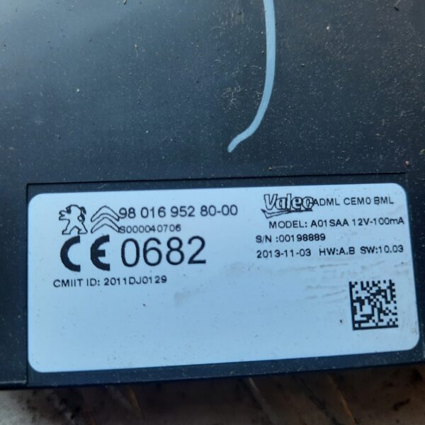 Modul Confort C4 Picasso, DS5, Peugeot 508  9801695280