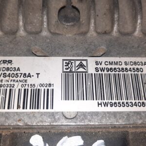 Calculator motor ECU Peugeot 307 2.0 HDi cod motor RHR cod 5WS40578A