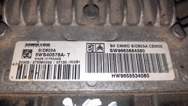 Calculator motor ECU Peugeot 307 2.0 HDi cod motor RHR cod 5WS40578A