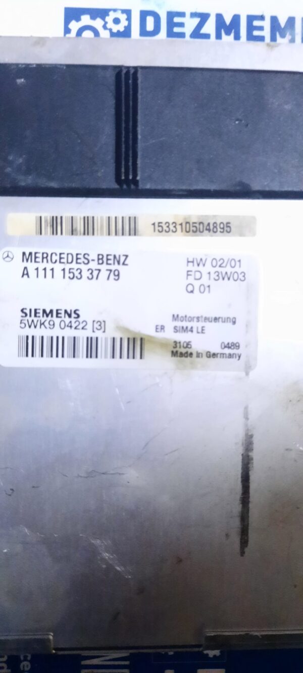 ECU Calculator motor Mercedes SLK 2.0 A1111533779 5WK90422 SIM4 LE