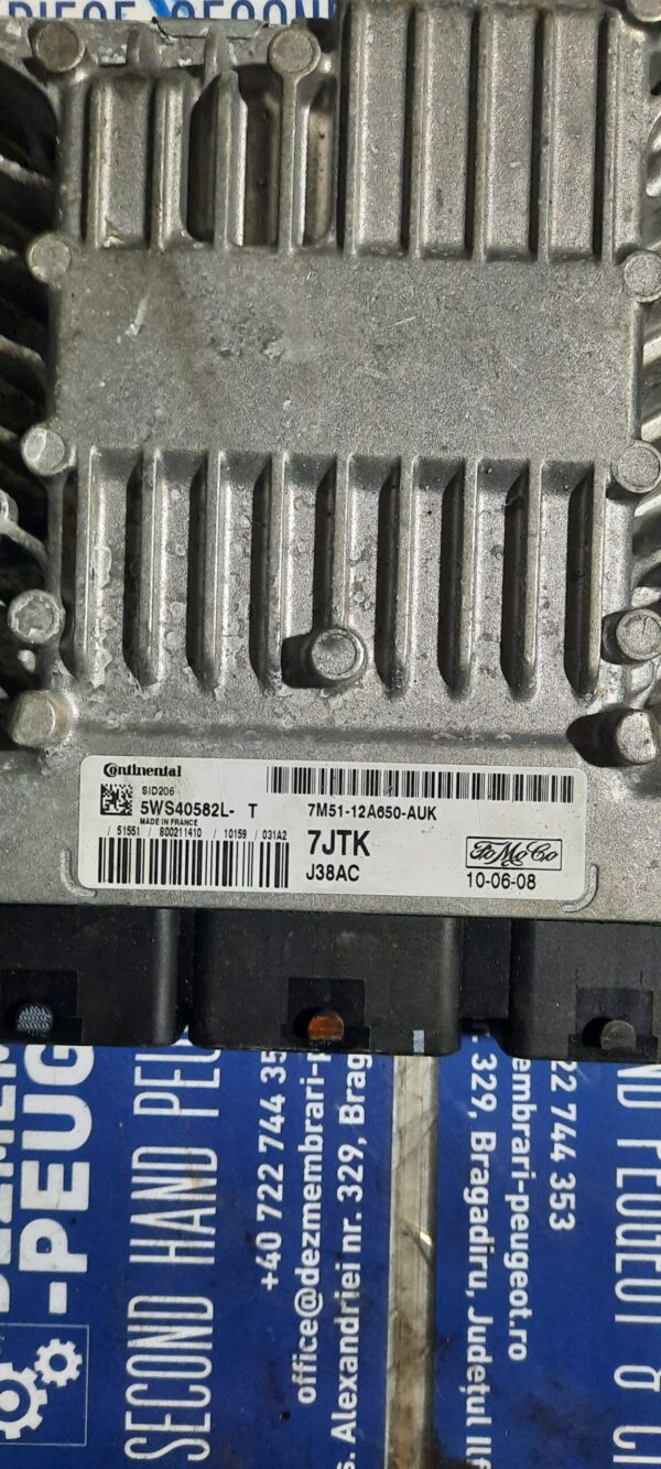 ECU Calculator motor Ford Focus 1.6 tdci 7M51-12A650-AUK 5WS40582L-T SID206