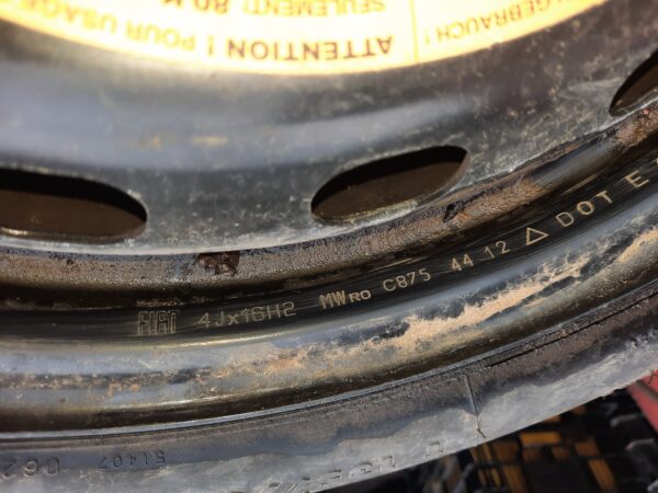 Roata rezerva sleem 16 Fiat 4Jx16 H2 5 prezoane Fiat 500