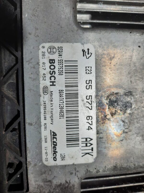 Calculator motor Opel Astra J Zafira C 2.0 cod 55577674 0281017452