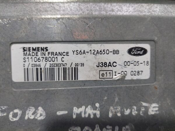 ECU calculator motor cod YS6A-12A650-BB  S110678001C Ford Fiesta mk4
