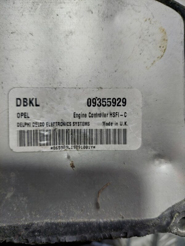 Calculator motor ECU Opel Astra G motorizare 1.6 benzina cod 09355929