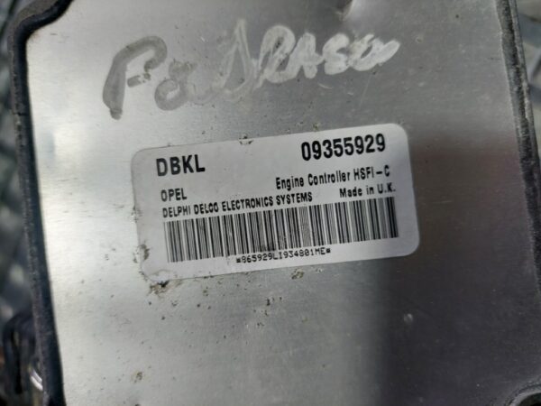 Ecu calculator motor opel astra g 1.6 benzina cod 09355929 DBKL