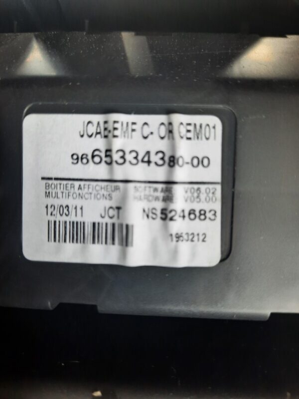 Display central bord cu masca ventilatie Peugeot 508 cod 9665334380