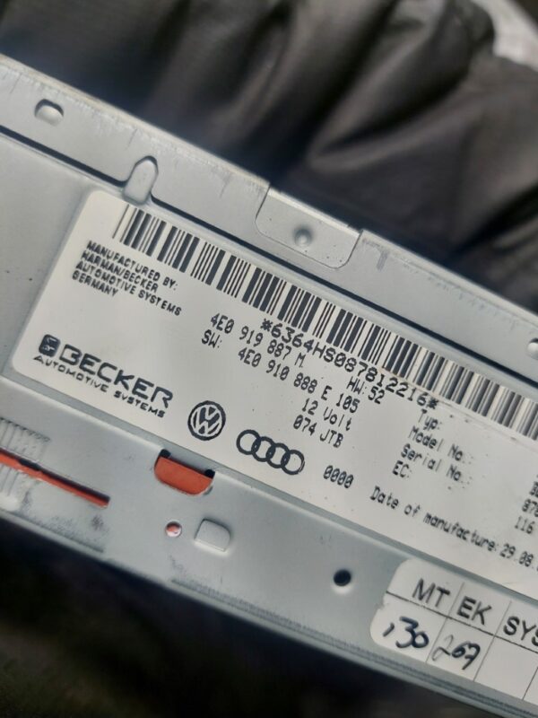 Unitate Modul Navigatie GPS DVD MMI Audi A6 C6 an 2008 Cod 4E0919887M 4E0910888E
