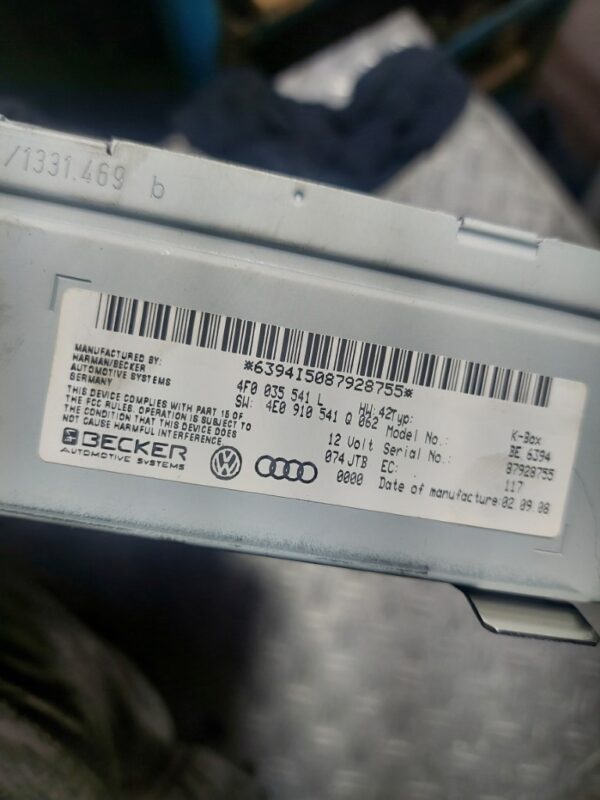 Modul control radio Audi A6 an 2008 cod 4F0035541L 4E0910541Q
