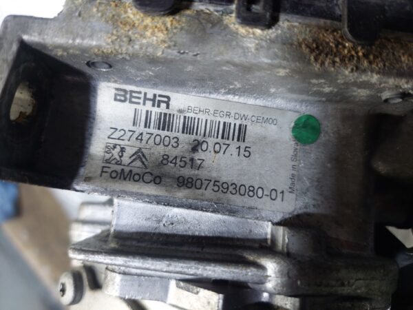 Racitor gaze cu EGR Peugeot Citroen 2.0 HDi cod 9807593080-01