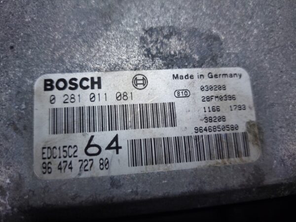 Calculator Motor Ecu Peugeot 307 2001-2008 2.0 Hdi cod 0281011081 / 9647472780