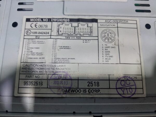 Navigatie Chevrolet Captiva 2013 cod 95352518 / 10R042424