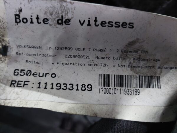 Cutie viteze manuala 6 trepte Volkswagen Golf 7 2.0 benzina cod PNN