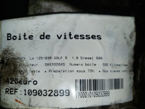 Cutie viteze manuala 5 trepte Volkswagen Golf 5 2005 1.9 TDI cod GQQ