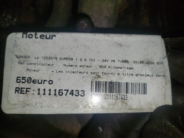 20260107_174022.jpg Motor fara anexe Skoda Superb 2.5 TDi V6 163 CP 2006 cod BDG
