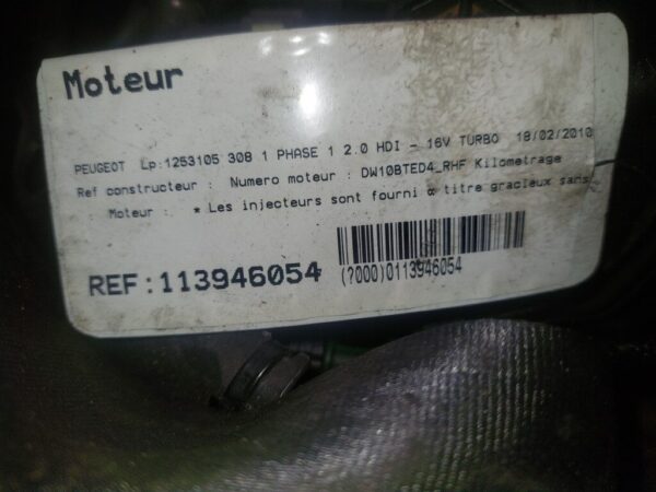 Kit ambreiaj Peugeot 308 2.0 HDI 2010 cod motor RHF