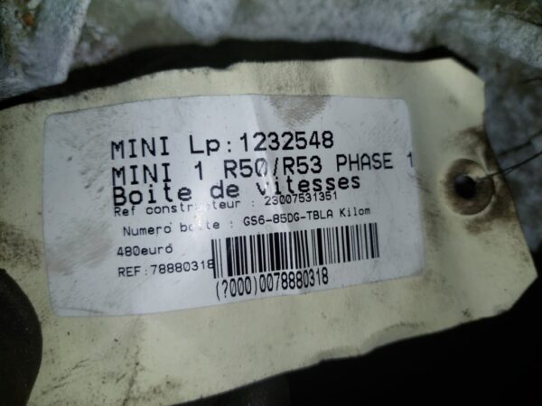 Cutie viteze manuala 6 trepte Mini Cooper (R50, R53) 1.4 D cod 2300-7521757-04