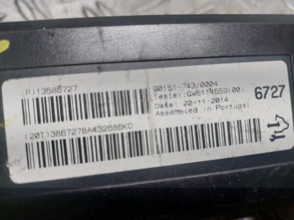 Modul Audio Opel Astra J 2010 cod 90151 743 0004 6727