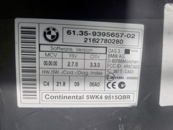 20260203_174130.jpg Modul CAS3 cu cititor cheie contact BMW Seria 1 E81 cod 9395657-02