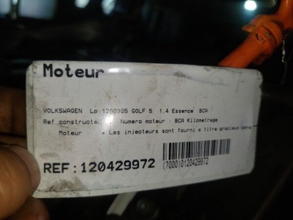Motor fara anexe Volkswagen Golf 5 1.4 benzina cod BCA